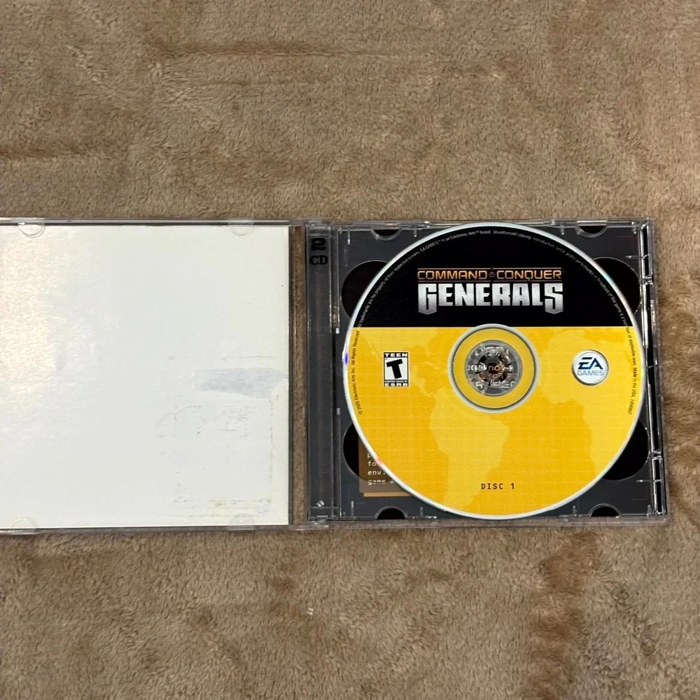 Command & Conquer Generals PC CD-ROM Complete 2 Disc EA Games Windows